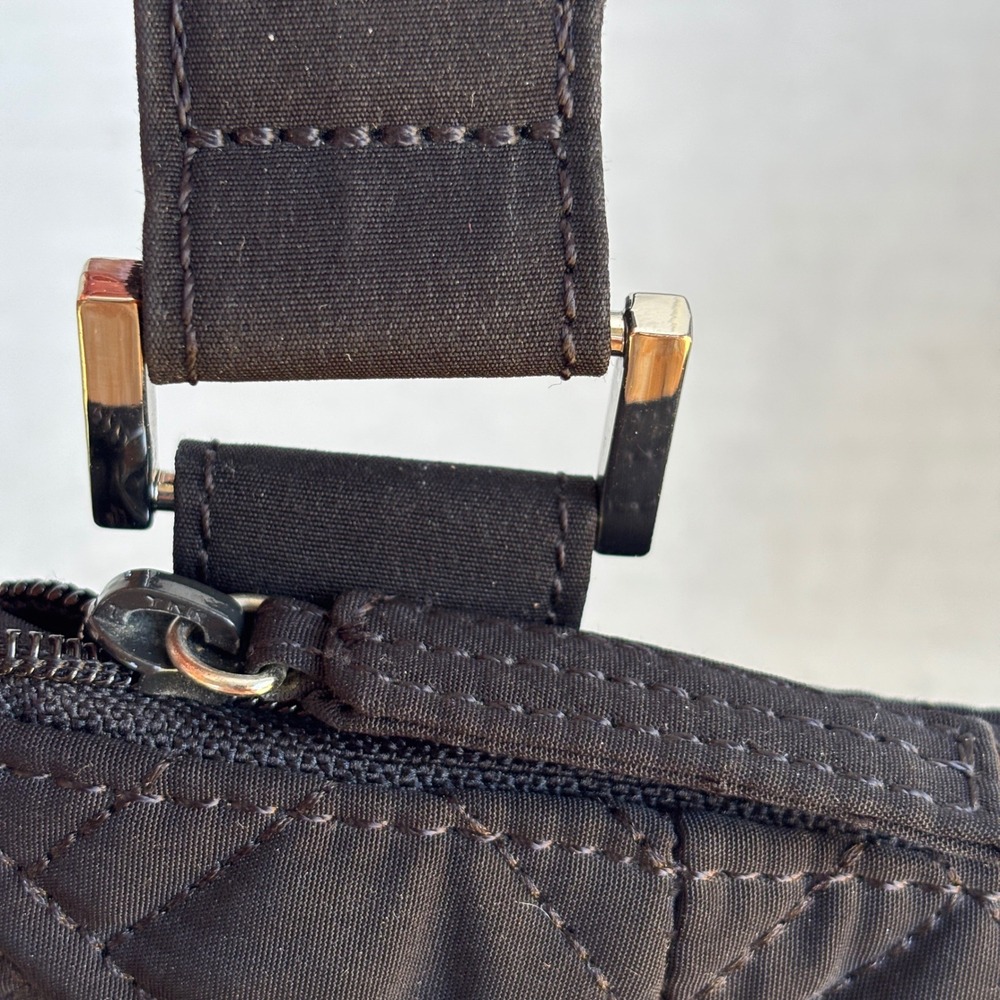 Vera Bradley Black Quilted Microfiber Hipster Crossbody Bag Messenger Purse - Picture 11 of 11